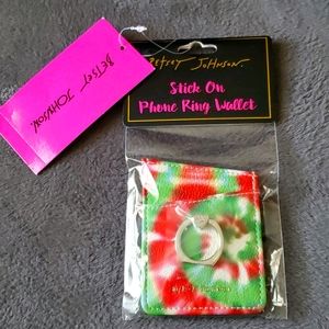 Betsey Johnson Stick On Phone Ring Wallet